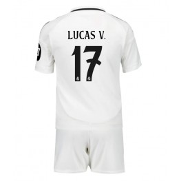 Real Madrid Lucas Vazquez #17 Thuis tenue Kids 2024-25 Korte Mouw (+ Korte broeken)